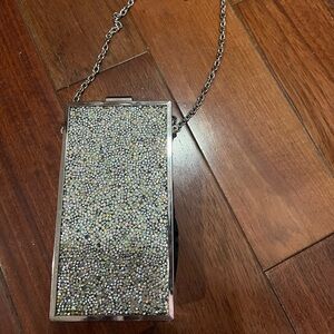 INC International Concepts Silver Sparkle Crossbody Bag